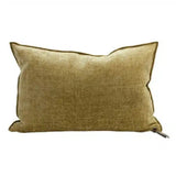 COUSSIN CHENILLE VISCONTI CHARTREUSE 40x60 CM - MAISON DE VACANCES