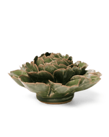 CERAMIC FLOWER GREEN ROZELLA PEONY