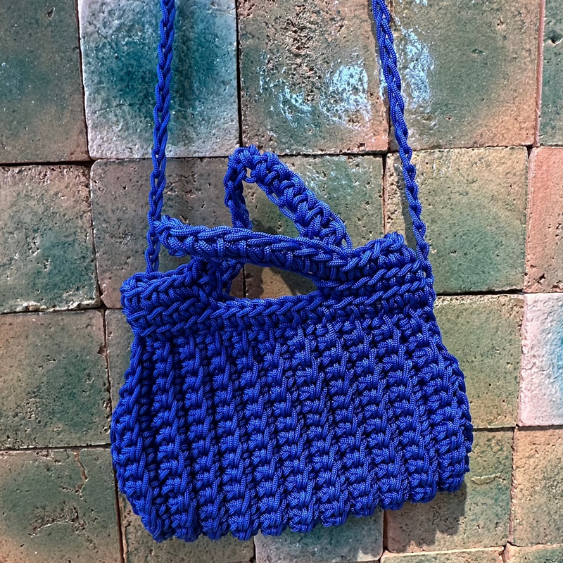 SAC CROCHET BLEU