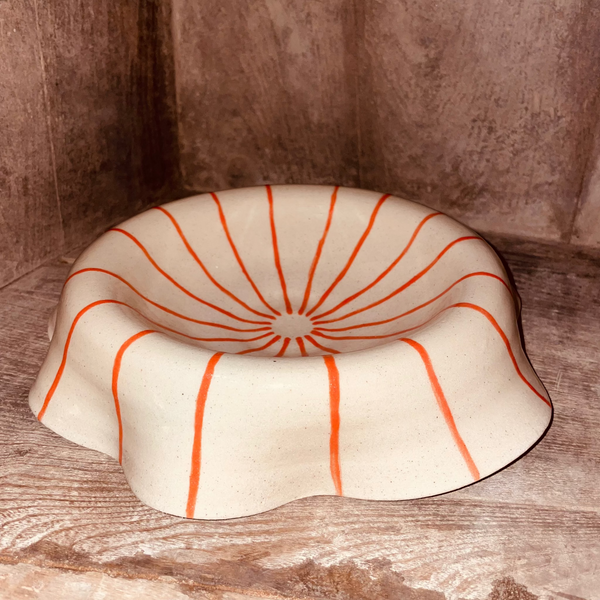 VIDE POCHE / CENDRIER / GAMELLE - RAYURES ORANGE