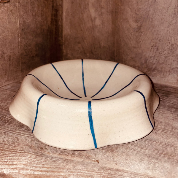 VIDE POCHE / CENDRIER / GAMELLE - RAYURES BLEUES