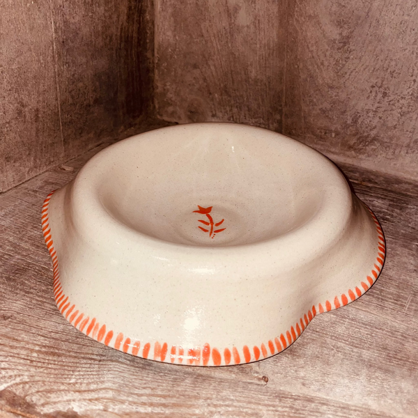 VIDE POCHE / CENDRIER / GAMELLE - FLEUR ORANGE