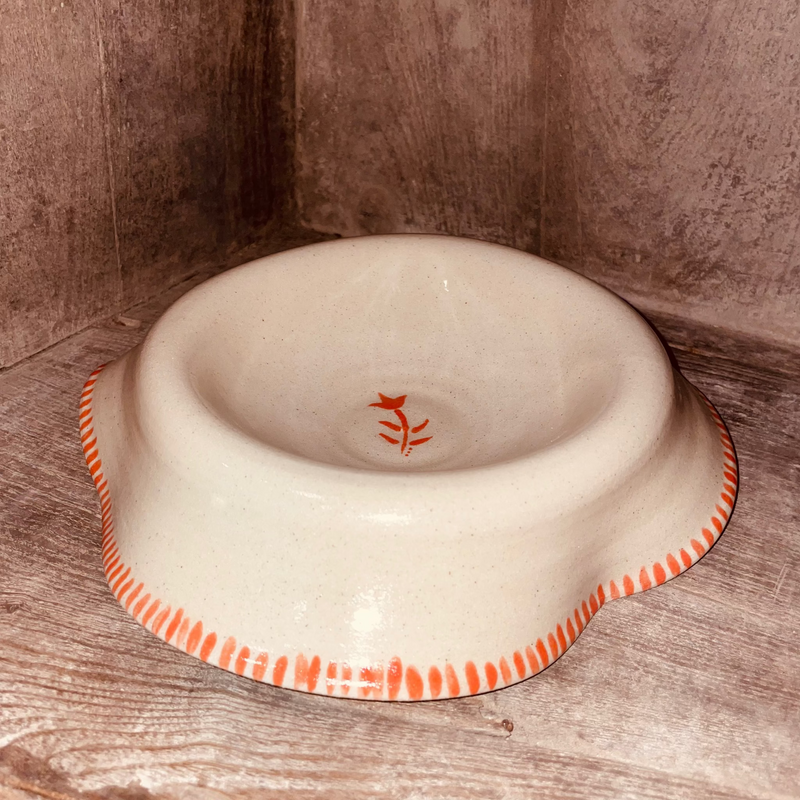 VIDE POCHE / CENDRIER / GAMELLE - FLEUR ORANGE