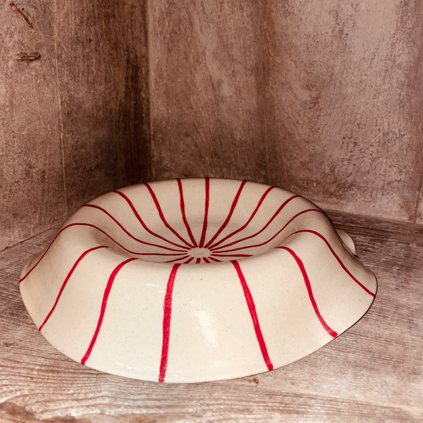 VIDE POCHE / CENDRIER / GAMELLE - RAYURES ROUGES