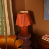 LAMPE MYRA EN SOIE BRONZE - GRAND MODÈLE