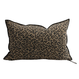 COUSSIN LIN WABI SABI PANTHÈRE 40x60 CM - MAISON DE VACANCES