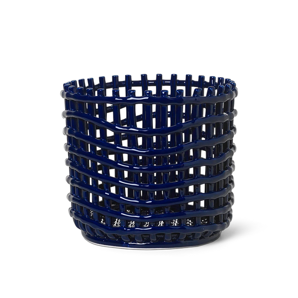 PANIER CERAMIQUE LARGE BLUE- FERM LIVING