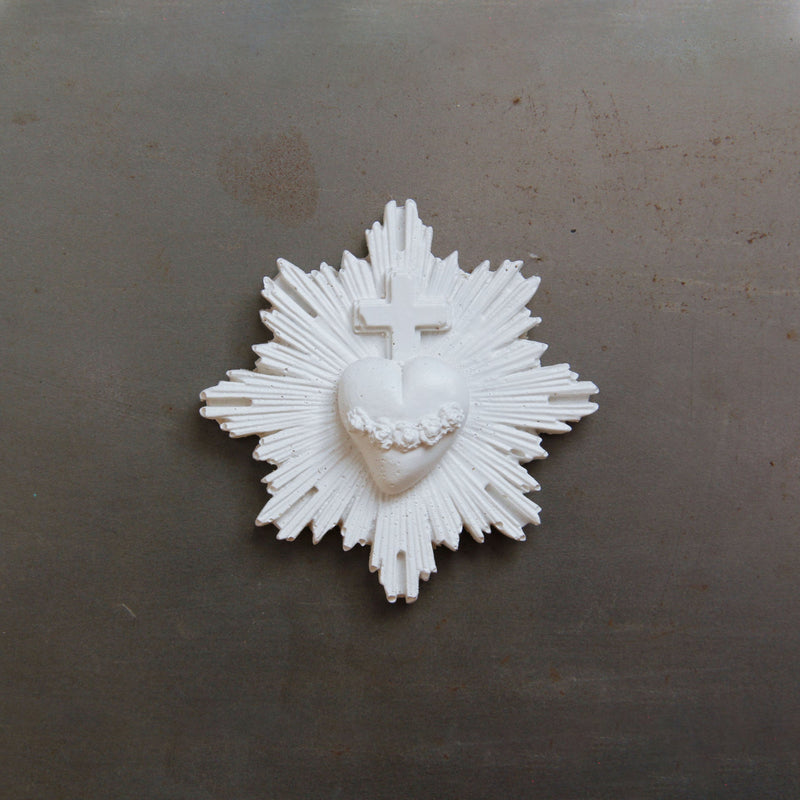 BROCHE EX VOTO - BLANCHE