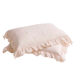 COUSSIN LIN LAVÉ BOHO BICHE 30X40 - MAISON DE VACANCES