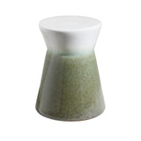 BOUT DE CANAPÉ EN CÉRAMIQUE KAKI ET BLANC - CFOC