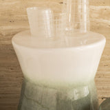 BOUT DE CANAPÉ EN CÉRAMIQUE KAKI ET BLANC - CFOC