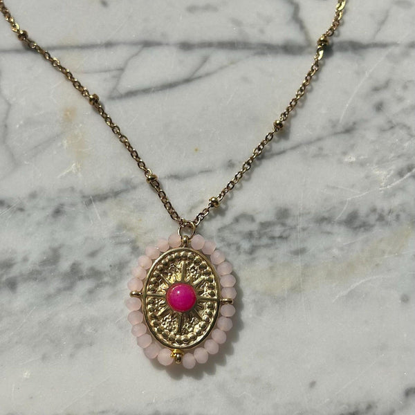 SAUTOIR SUNRISE ROSE PÂLE