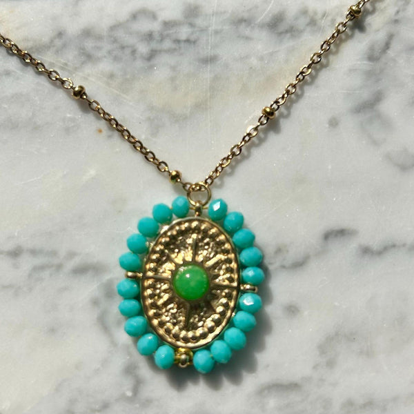 SAUTOIR SUNRISE TURQUOISE