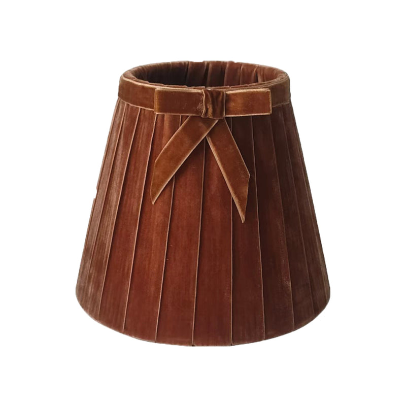ABAT-JOUR VELOURS MISTINGUETTE BRUN D18 H15cm