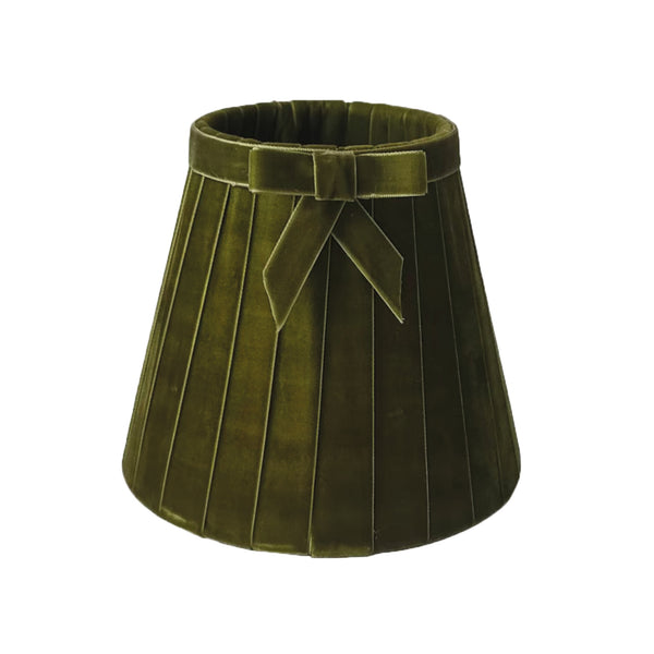 ABAT-JOUR VELOURS MISTINGUETTE KAKI D18 H15cm