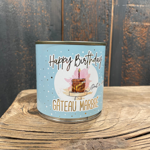 CANCAKE "HAPPY BIRTHDAY" - BLEU