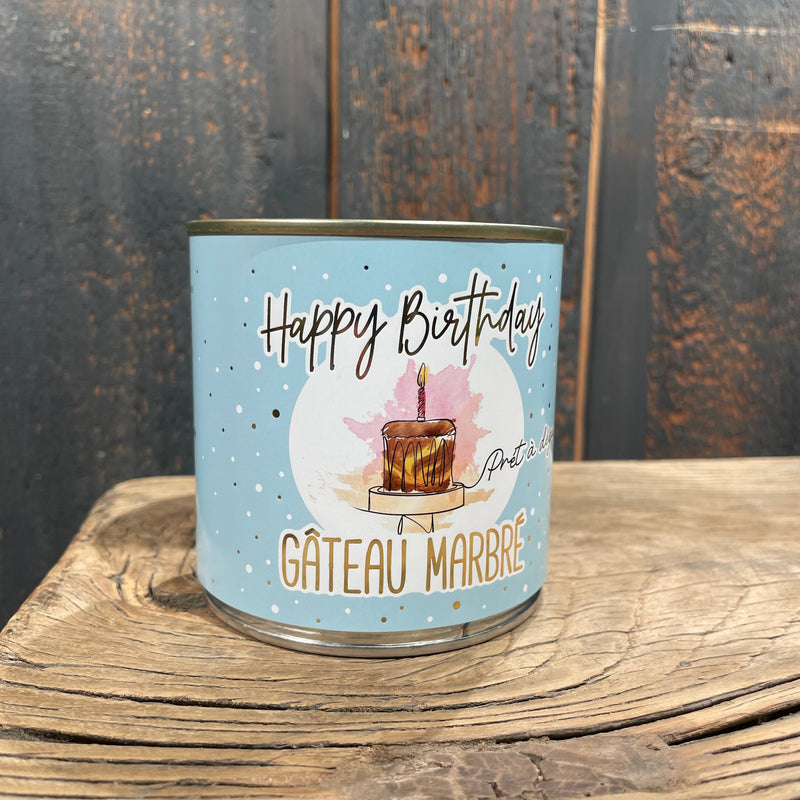 CANCAKE "HAPPY BIRTHDAY" - BLEU