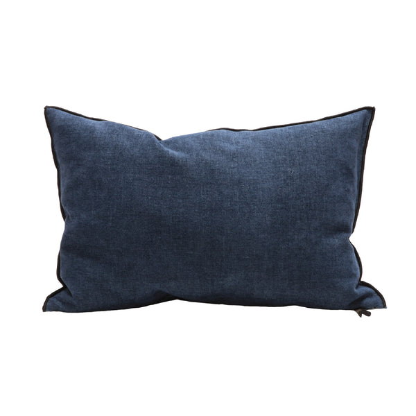 COUSSIN CHENILLE SOFT WASHED INDIGO 40x60 - MAISON DE VACANCES