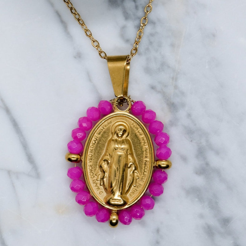 COLLIER CHAINE BOULE OUR LADY BARBIE