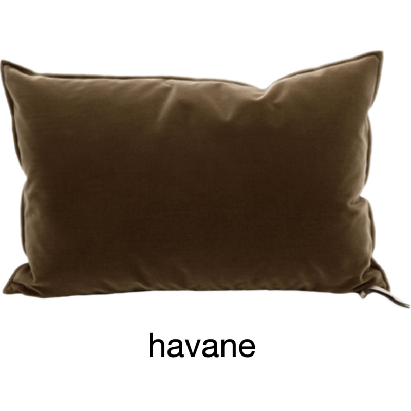 COUSSIN VELOURS PALAZZO HAVANE 40x60 CM - MAISON DE VACANCES