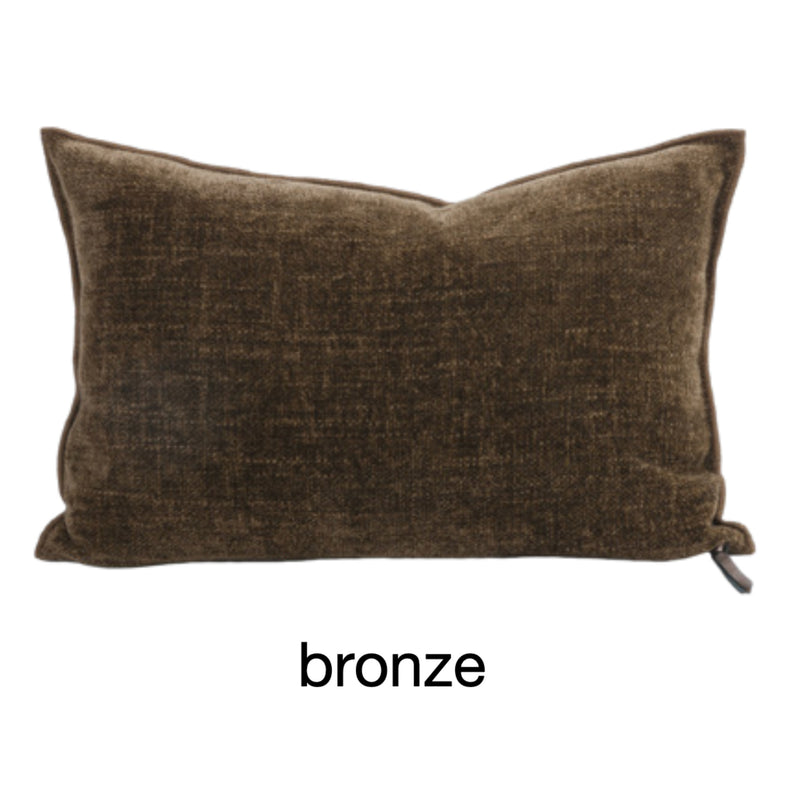 COUSSIN CHENILLE VISCONTI BRONZE 40x60 CM - MAISON DE VACANCES