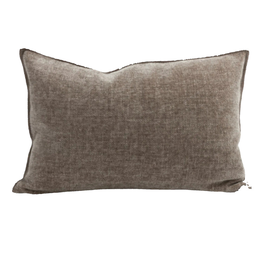 COUSSIN CHENILLE VISCONTI CIMENT 40x60 CM - MAISON DE VACANCES