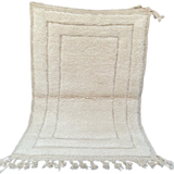 TAPIS BENI CARRÉS BLANCS  152x103 CM