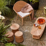 FAUTEUIL EN  OSIER ET ACIER - OUTDOOR - CFOC