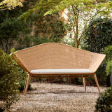 BANQUETTE 210 EN OSIER ET ACIER - OUTDOOR - CFOC