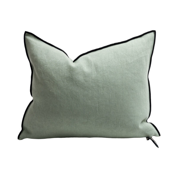 COUSSIN LIN STONE WASHED SAUGE 50x50 CM