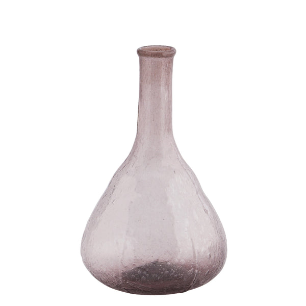 VASE EN VERRE RECYCLE LILAS